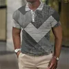 Polos pour hommes Vendre Polo Chemise 3D Patchwork Plaid Imprimé Lâche Chemises surdimensionnées Street Tops Casual Manches courtes Vintage Hommes Vêtements