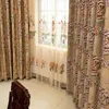 Curtain European Luxury Jacquard Curtains for Living Dining Room Bedroom Villa Blackout High Precision 4D Embossed Highgrade 231010