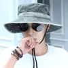 Summer Autumn Outdoor Men Fisherman Hats Male Cotton Bucket Hat Trend Sunhat Wide Brim Alpine Cap Bonnie Hats GH-182321A