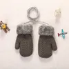 Childrens Mittens 04Y Baby Winter Gloves Warm Knitted Cute Thick Knit Patchwork Outdoor Wool For Toddler Infant born Girls Boy 231010