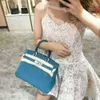 H Hbirkins Grain Grain Highend Womens Le cuir portable sac Portable Top 2024 Sacs de lychee High Togo Quality Cow Hide Wome N1T9