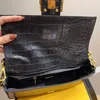 Borsa a tracolla di design classico Borsa a tracolla da donna di lusso Borse con patta in vera pelle francese Parigi Lettera Coccodrillo Shopping semplice Portafoglio di moda di alta qualità