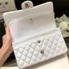 10A haute qualité CF sac sacs à bandoulière sac de designer classique 25,5 cm sac à rabat en treillis de diamant en peau de mouton femmes chaîne sacs à bandoulière sacs à main de luxe designers avec boîte