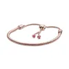 Original Charm Chain Bracelet 100% 925 Sterling Silver Adjust Slide Bangle For Women's Fashion Classic High Quality DIY Jewel315w