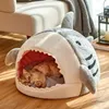 Cat Beds Furniture Shark Shape Pet House Cat Bed Dog Bed Warm Confortable Cushion Pet Basket Soft Puppy Kitten Mat Bag Washable Pet Products 231011