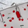 Hot Cherry Print Tote Bag Totes Mujeres Diseñadores Bolsas C Letra Gran Capacidad Monedero Bolso Hombro Crossbody Bolsas Moda Cuero Grandes Bolsas de compras 230130