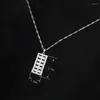 Pendentif Colliers 2023 Trendy Silver Plaqué Lucky Abacus pour les femmes Shine CZ Stone Full Pavé Punk Mode Bijoux Cadeau de fête