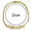 Braccialetti a maglie FS S Ity Gioielli di moda vintage Bracciale con ciondoli placcato oro 18 carati per regalo da donna