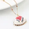 New Painted Shell Necklace Choker For Women Bohemian Shell Cowrie Pendant Necklace Female Fashion Beach Jewelry 20201314x