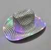 Party Hats Space Cowgirl LED Hat Flashing Light Up Sequin Cowboy Hats Luminous Caps Halloween Costume FY7970 1011