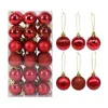 Noel Dekorasyonları 1Box Balls Tree Süsler Ball Xmas Asma Kolyeler Ev Partisi Dekor 2023 Yıl Hediye Noel Navidad 231011