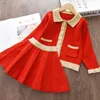 Zestawy odzieży Niedźwiedź Kids Kids Christmas Sweet Knitwear Suits Girl