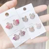 Micro Set Zircon Colorful Swan Stud Earrings Women S925 Silver Ear Needle Earrings for Women Wedding Party Valentine's Day Christmas Souvenir Jewelry Gifts SPC