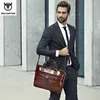 Pastas Bullcaptain Couro Laptop Bag Top Layer Couro 15 "Laptop Bag Homens Laptop Maleta Trabalho Business Travel Bag 053 231011