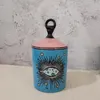 Ljusstakar Big Eye Jar Starry Sky Incense Candle Holder With Hand Lid Aromaterapy Candle Jar Handmade Candleabra Home Decoration 231010