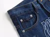 Pantaloni Robin Jeans da uomo Patchwork in denim effetto invecchiato Vestibilità skinny Pantaloni slim stretch da uomo Moto Jean strappati lavati con foro al ginocchio taglia 29-38