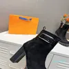 2023-Designer Mulheres Bota de Tornozelo Sapatos Casuais de Salto Alto Luxo Mulher Zip Alta Moda Martin Botas Clássicas de Alta Qualidade Couro Preto Plataforma Sapato Tamanho35-42