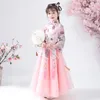 Roupas étnicas Meninas Lace Cheongsam Chinês Flor Vestido Pageant Crianças Vestidos de Princesa para Festa e Casamento Prom Vestidos Chino Robe