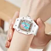 Wristwatches Haofa Ladies Automatic Watch Hollow Colorful Dial Ceramic Bezel Sapphire Waterproof Mechanical Skeleton Women's 1991