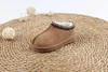 Tasman II-pantoffels voor kinderen Tazz-babyschoenen Kastanjebont Slippers Schapenvacht Shearling Klassiek Ultra Mini-laars Wintermuiltjes Instapper Wol Little Big 21-35 b60