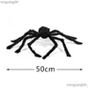 Other Festive Party Supplies Horror Giant Black Spider Halloween Party Decoration Props Kids Children Toys Haunted House Decor R231011