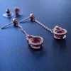 Boucles d'oreilles Swarovski Designer Luxury Fashion Femmes Coeur Red Diamond Tassel Gourd Oread Boucles d'oreilles Swarovski Elements Femme