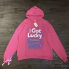 Men's Hoodies Sweatshirts Lucky 777 Pink Hoody Men's Women's Symbol Print Oversized Hoodie Men Sweatshirts T231011