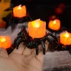 Andere Feestelijke Feestartikelen Halloween Decoraties Kaarslicht Plastic Spin Pompoen Lamp voor Thuis Bar Spookhuis Halloween Party Decor Horror Rekwisieten R231011