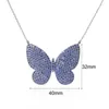 Collana Orecchini Set Farfalla di moda Completo Micro Anello con zirconi cubici per le donne Matrimonio Dubai Gioielli di fidanzamento nuziale D1154