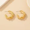 Hoop Earrings Simple Geometric C Shape Metal For Women Holiday OL Party Sporty Fashion Jewelry Ear Accessories AE095