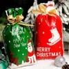 Confezione regalo 10 pezzi Sacchetti natalizi Babbo Natale Scatola di caramelle per confetti Buon imballaggio Anno 2024 Forniture per confezioni natalizie