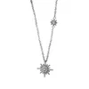 Collier Swarovski Designer De Luxe Mode Femmes S925 Argent Soleil Collier Femelle Clavicule Chaîne Marée Pendentif Automne Et Hiver Accessoires Polyvalents