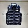 2023SS Designer Winter Coat Men's Down Tank Top Hooded Women's Standing Collar Down Vest Couple's Winter Embroidered Chest Badge Warm Coat