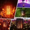 Lampade solari a fiamma tremolante a LED da 12 pezzi, luce solare impermeabile per esterni, luce solare da giardino con accensione/spegnimento automatico, per la decorazione di Capodanno, Natale di Halloween