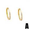 Hoop kolczyki Flola Big Gold Slated for Women Copper CZ Huggie Earring Fashion Biżuter Prezenty Erss81