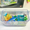 ブロッククリエイティブミニシッズタンク海藻生物学船モデルビルディングキットShipwreck Diy Fishbowl with LED Light Bricks Toy Gift