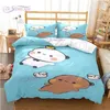 Ensembles de literie 3pcs / Set Cartoon Bubu et Dudu Series Design Home Textile Housse de couette Taie d'oreiller Kid Teen Girl Lover Covers