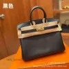 H Hbirkins Grain Grain Highend Womens Leather Portable Sac Portable Top 2024 Sacs de litchée High Togo Quality Cow Hide Wome JV1S