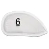 Otros productos de golf 12pcsset Club Iron Head Cubiertas Protector Golfs PU Cover Set Headcovers Cuero sintético impermeable 231011