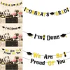 Party Decoration Grattis Grads Decorations Class of 2023 Graduation Decor Banner Bachelor Cap Door Curtain Glasse Grad Supplies