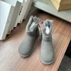 Designer Laarzen u g Australië Slippers Tasman Tazz Dames Platform Winter Zijden Lint Booties Meisje Klassieke Sneeuwlaarzen Enkel Korte Strik Bont Zwart Kastanje Roze Vlinderdas Schoen