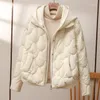 Kadın Trençkotları Kadın Giyim Ceket Parkas Sıcak Ceketler Sıradan Ceket Kış Giysileri Moda Kore tarzı Gevşek Konfor Kapitone