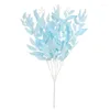 Decorative Flowers Faux Green Leaves Artificial Plant Branches 20'' Tall With Stems For Wedding Party Home Living Room Floral Greenery