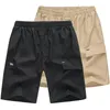 Herenbroeken Zomer Middelbare leeftijd en ouderen Shorts Katoen Effen Kleur Casual Vijfkwart Multi-pocket Cargo Dad Pack Los