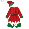 Tema traje natal elf mulheres menina vem vestido de manga longa e cinto chapéu sapatos listrado meias festa role-playing cosplay dropshippingl231010