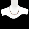 Pendant Necklaces KKGEM Natural m Multi Color Round 4x75mm teardrop Tourmaline Gemstone Choler Necklace Handmade Jewelry 231010