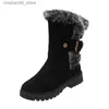 Laarzen Enkellaarsjes Dames 2023 Chelsea Laarzen Bont Winter Schoenen Luxe Designer Suede Warme Korte Pluche Snowboots Platte Schoenen Goth Botas Q231012