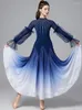 Stage Wear Ballroom Dance Competition Dress For Women National Standard Waltz Social Diamond Large Swing Gradient Modern