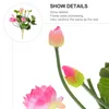 Fleurs décoratives 2 pièces, fleurs artificielles, décoration de maison, Mini Lotus en soie, faux Arrangement pour la maison (blanc)