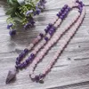 Chokers 8mm Amethyst Rose Quartz Beads 108 Mala halsband Meditation Yoga Bönsmycken Japamala Set With Pendant for Women 231010
